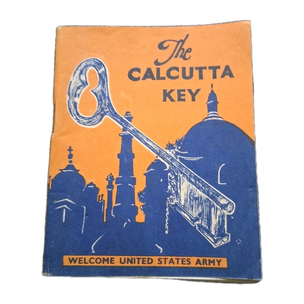 WWII US Military Issued 1945 Pocket Guide‎ " The Calcutta Key"  Very Rare